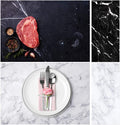 VMIDirect Photo Background Paper in Black and White Marble Designs for Stunning Food Photography
