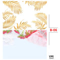 VMIDirect Photo Background Paper featuring gold palm leaves on a white background for photography
