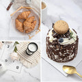 VMIDirect Photo Background Paper featuring stylish setup with croissants, candle, and cake for photography