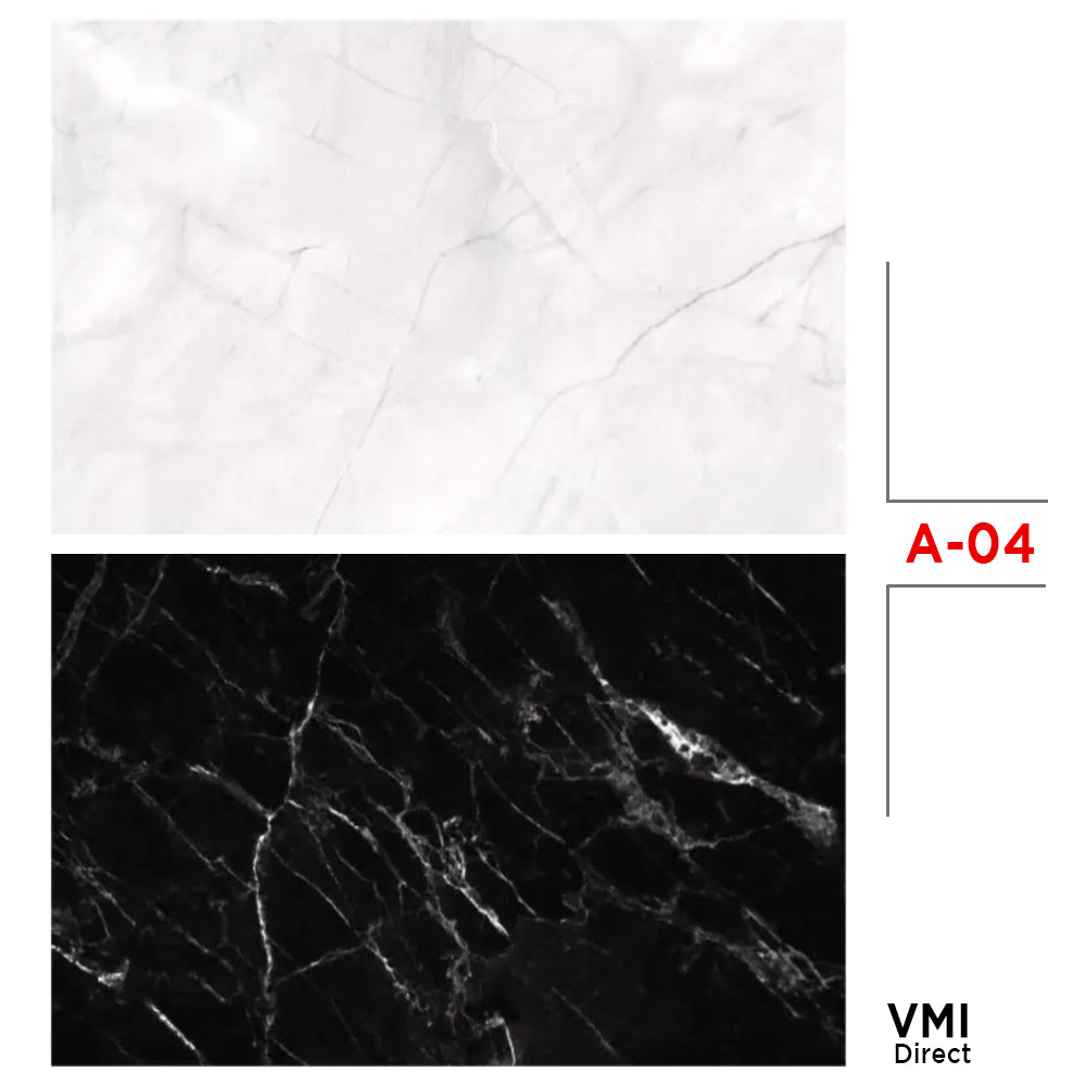 VMIDirect Photo Background Paper in Marble Patterns, Featuring White and Black Designs for Photography