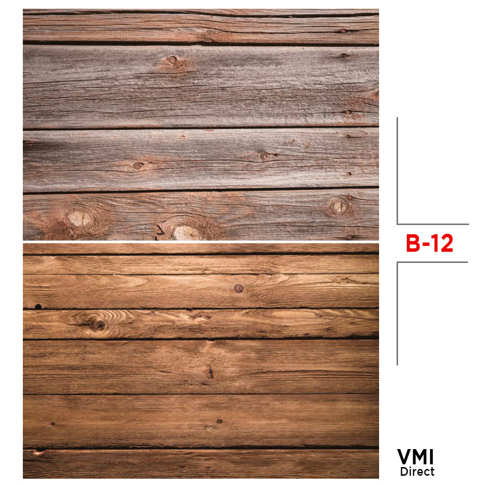 VMIDirect Photo Background Paper featuring a textured wood design in brown and gray tones