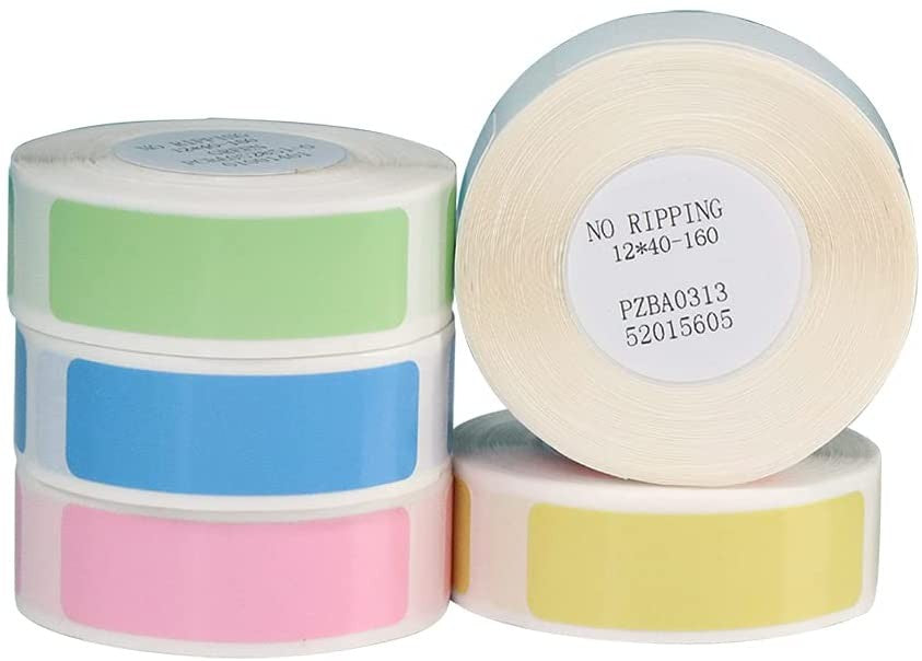 VMIDirect Waterproof Thermal Label Sticker Rolls in various colors for labeling needs