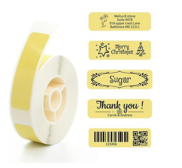 VMIDirect Waterproof Thermal Label Sticker Roll with assorted labels for gifts and organization