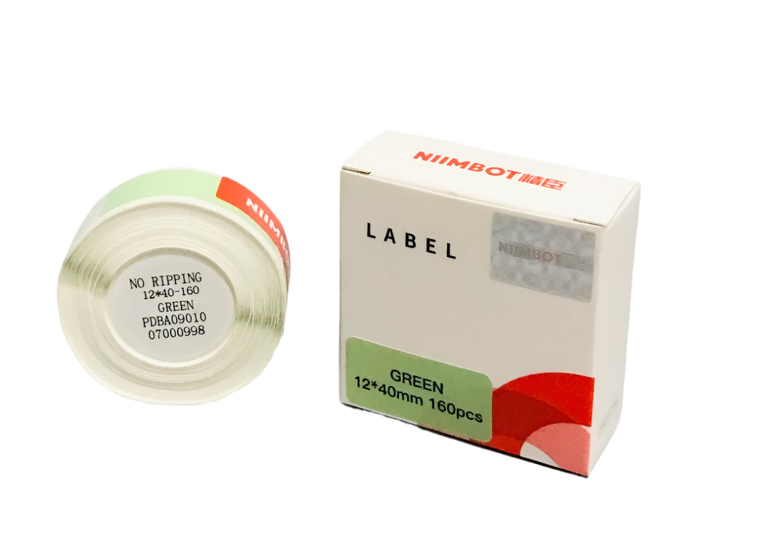 VMIDirect Waterproof Thermal Label Sticker Roll in Green for easy labeling and organizing