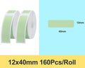 VMIDirect Waterproof Thermal Label Sticker rolls with 12x40mm size and 160 labels per roll