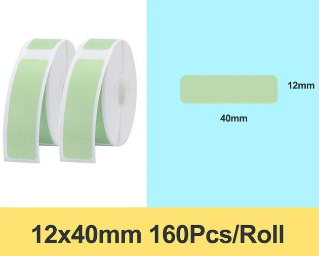 VMIDirect Waterproof Thermal Label Sticker rolls with 12x40mm size and 160 labels per roll