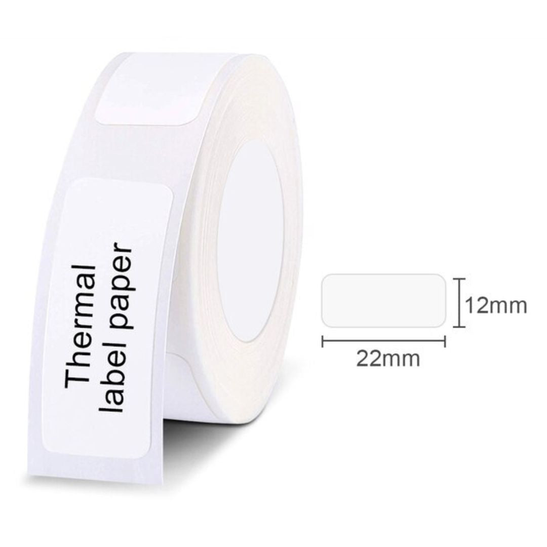 VMIDirect Waterproof Thermal Label Sticker Roll with 12mm x 22mm labels for printing