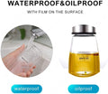 VMIDirect Waterproof Thermal Label Sticker on glass and oil container for durable labeling