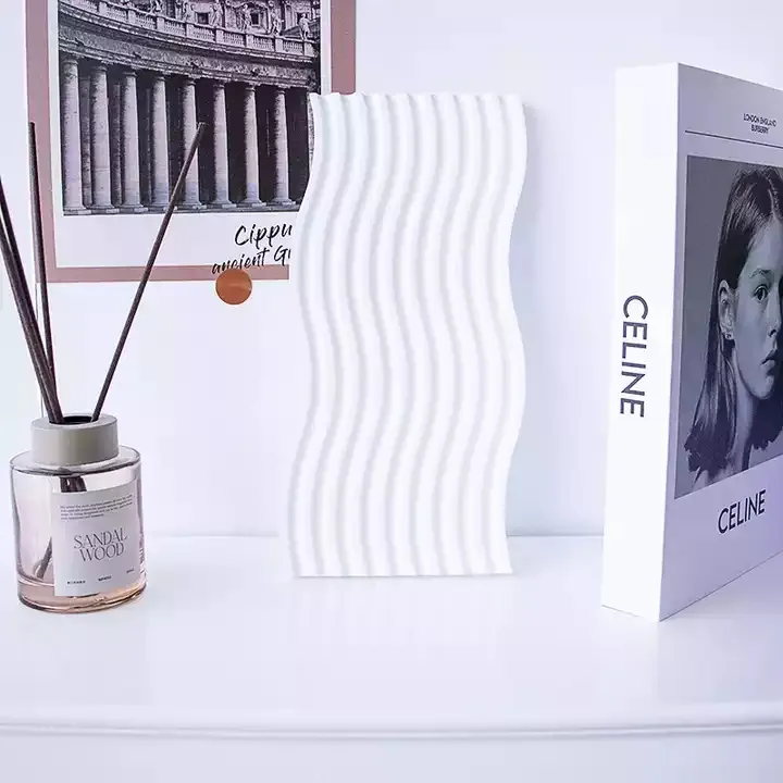 Wave Plaster Cutting Board Decoration as a stylish tabletop accent with decorative items