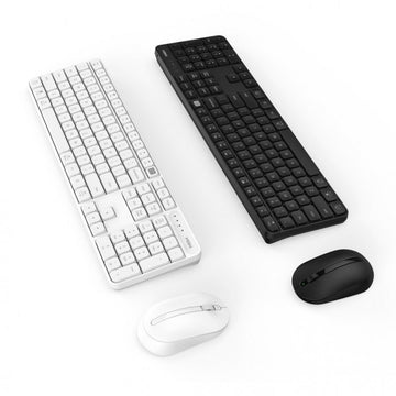 VMIDirect Wireless Keyboard and Mouse in black and white colors for seamless connectivity and comfort