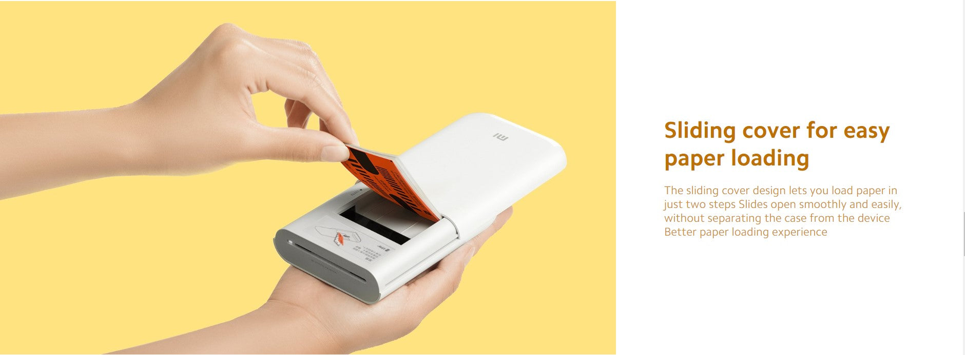 Wireless Mobile Printer with sliding cover design for easy paper loading and smooth operation