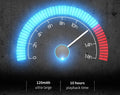 Battery gauge showing 120mAh for 10 hours playback on a Wireless Neckband Headset