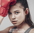 VMIDirect Wireless Neckband Headset with never-drop design for secure fit during sports activities