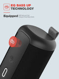 Close-up of VMIDirect Wireless Sport Speaker featuring EQ Bass Up technology and user-friendly controls