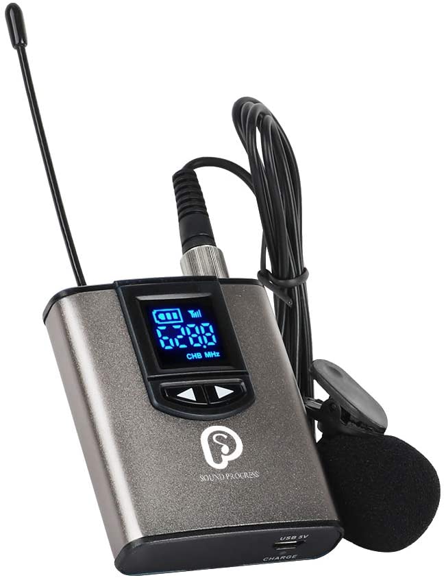 XTUGA A1 headset mic wireless bodypack transmitter with headset and lavalier microphone set for presenters