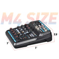 XTUGA AM4 Bluetooth audio mixer compact 4 channel desktop mixer with knobs and RCA inputs