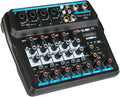 XTUGA AM6 sound mixing console compact six channel audio mixer with USB input
