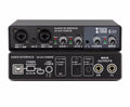 XTUGA E22 professional sound card audio interface showing front inputs knobs and rear outputs