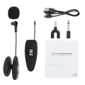 XTUGA KX622 wireless microphone system lavalier kit with transmitter receiver USB cable adapters and manual