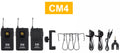XTUGA lapel mic system for camera kit with three beltpack units clips cables and camera mount